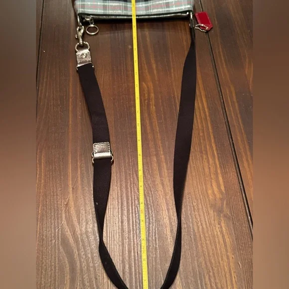 Coach Poppy Blue / Silver Tartan Plaid Crossbody Bag - Picture 11 of 12